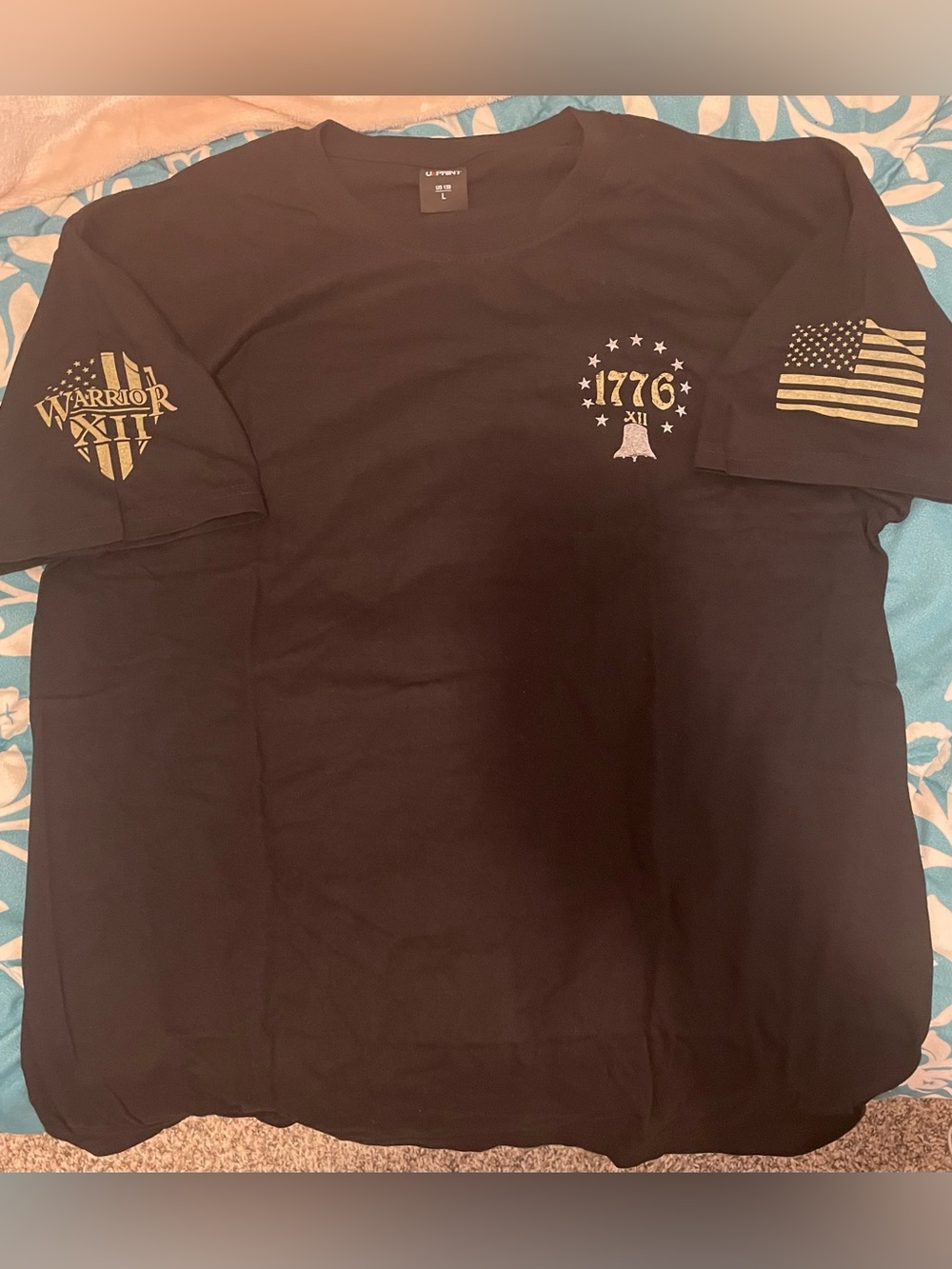 Men's Black '1776' Graphic Short-Sleeve T-Shirt